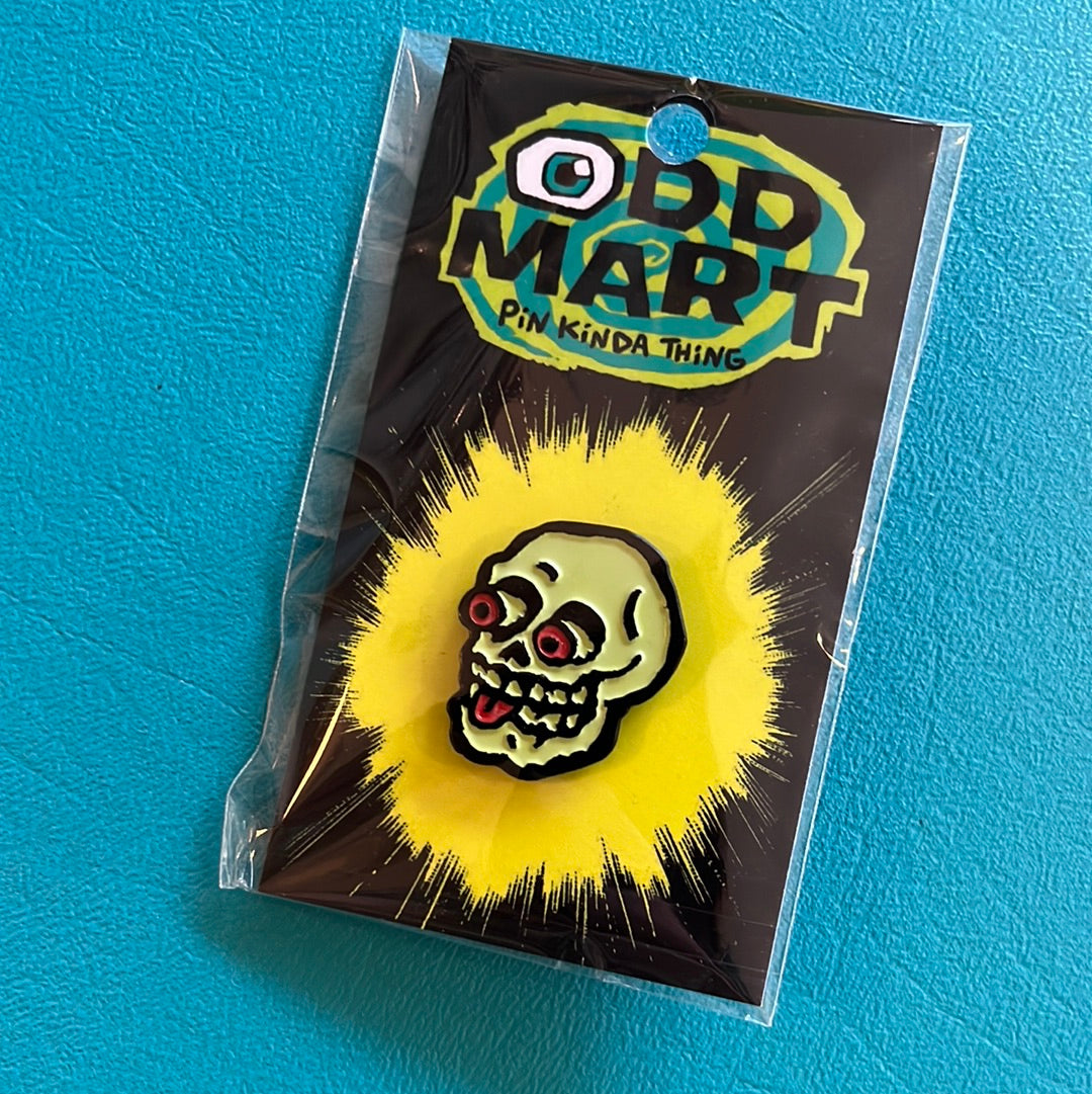 Odd Mart Glow Skull pin