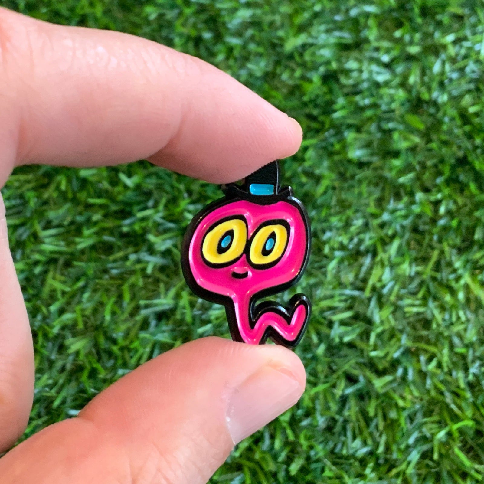Odd Mart Wiggle Worm pin