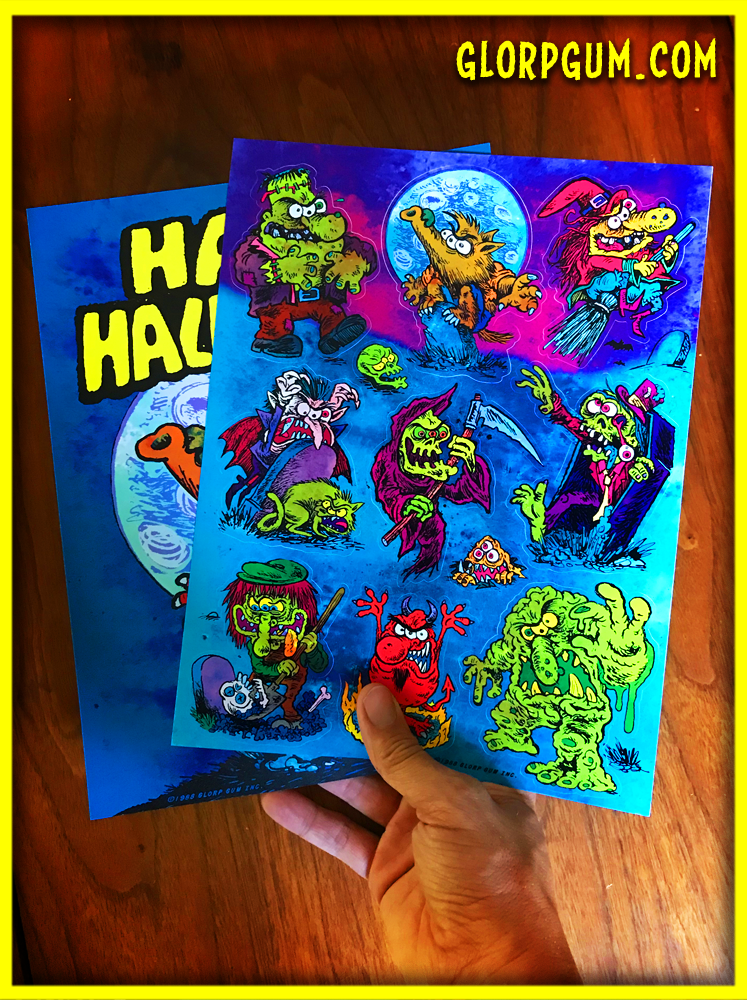 DOUBLE TROUBLE: Giant Halloween Sticker Sheet 2 pack!