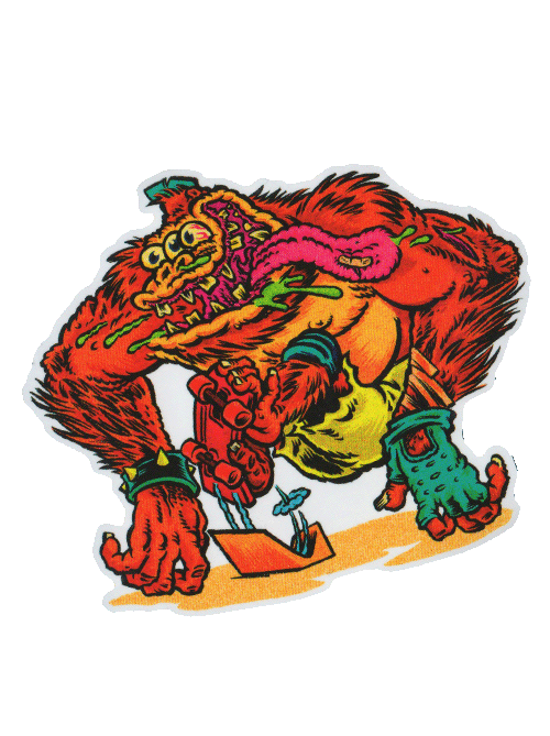 1980's GLORP Skate Ape Sticker
