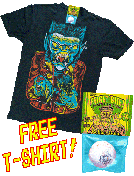 Fright Bite Monster Eye Chew! (With FREE Blood Brawler T-Shirt!)